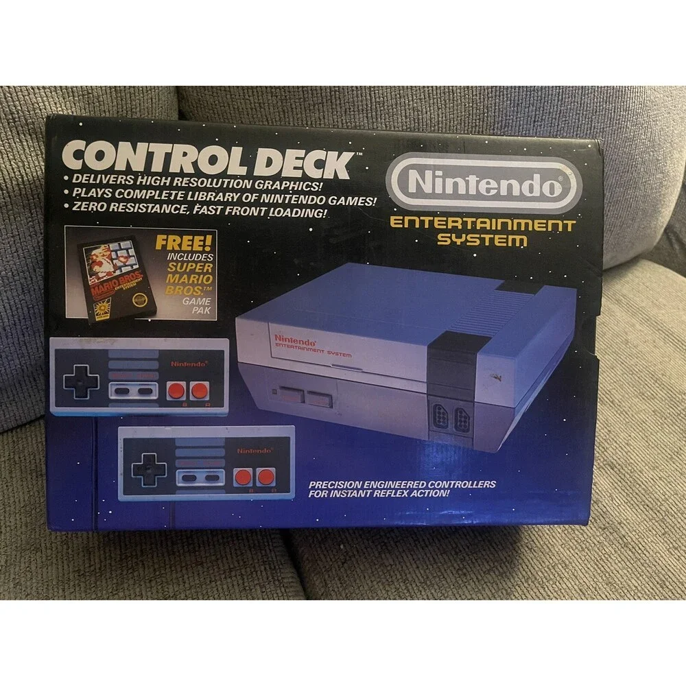 COMPLETE 1986 NINTENDO CONTROL DECK W/ SUPER MARIO BROS + PAPERS 100% WORKING